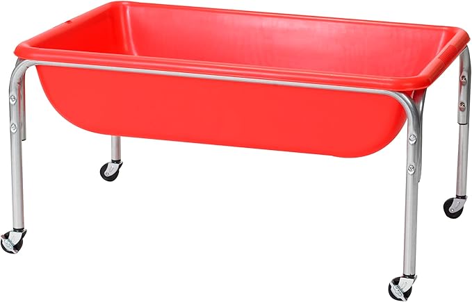 Children's Factory Medium Sensory Table – 18″ Height Table, Sandbox, Water Table for Kids, Red