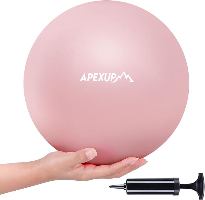 APEXUP 9 Inch Pilates Ball Small Exercise Ball for Yoga, Fitness, Balance, Core Workout, Physical Therapy