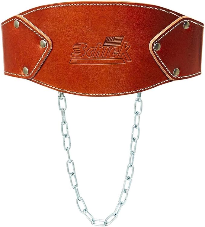 Schiek Leather Dip Belt - Weight Lifting Belt