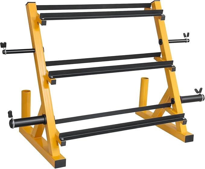 Dumbbell Rack 3‑Tier – 1000 Lb Capacity Heavy Duty Weight Storage Rack For Dumbbells, Kettlebells & Gym Equipment, Adjustable Steel Frame, Black