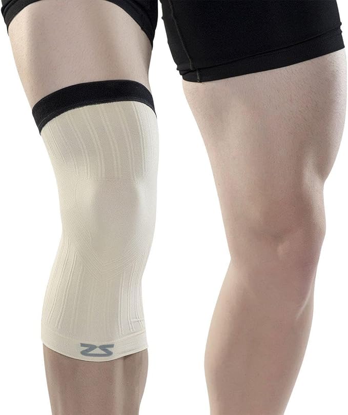 Zensah Compression Knee Sleeve - Knee Brace to Relieve Knee Pain and Treat Runners Knee for Men and Women