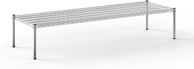 24''W x 72''L x 14''H Chrome Plated Wire Dunnage Rack | Off The Floor Storage