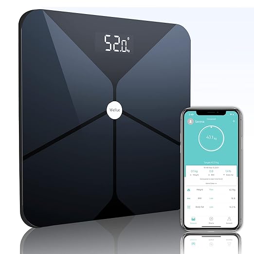 Scales for Body Weight and Fat, Lepulse Weight Scale, Digital Bathroom Scale with Body Fat and Water Weight, High Accurate Bluetooth BMI Smart Scale, 13 Body Composition Analyzer with Fitness App