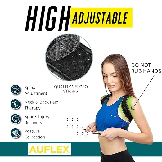 Posture Corrector for Women & Men – Adjustable Upper Back Brace for Shoulder Support, Back Straightener & Clavicle Brace for Back Pain Relief, Breathable Posture Corrector Back Brace, Chest Size (30-42 inches)