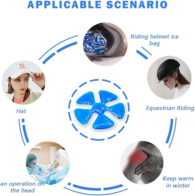 Head Gel Ice Pack, Helmet Ice Pack, Used for Catcher Helmets, Outdoor Sport, Equestrian Riding, Operation On The Head, Relieve Summer Heat and Keep Cool (2 Count)