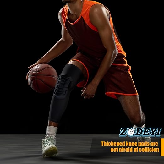 Knee Pads Wrestling Knee Sleeve Compression Leg Sleeves for Volleyball Basketball, Knee Compression Sleeve for Youth and Adult(Black_S_2 Pcs)
