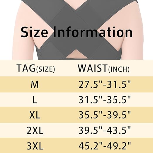 Posture Corrector for Women and Men Plus Size Full Back Support Brace Straightener Scoliosis Spine Upper Back Pain Relief Adjustable Shoulder Instant Posture Corrector with Hunchback (Black, Medium)