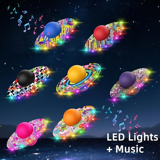 Anby Colorful LED Light Up Pogo Ball with Music - Fun Balance Trick Bounce Board Jumping Ball Toy for Kids, Perfect for Outdoor & Indoor Play, Gift for Boys and Girls Up to 200 lbs