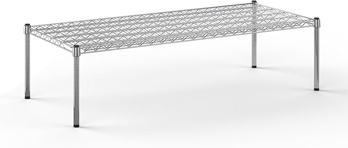 24''W x 54''L x 14''H Chrome Plated Wire Dunnage Rack | Off The Floor Storage