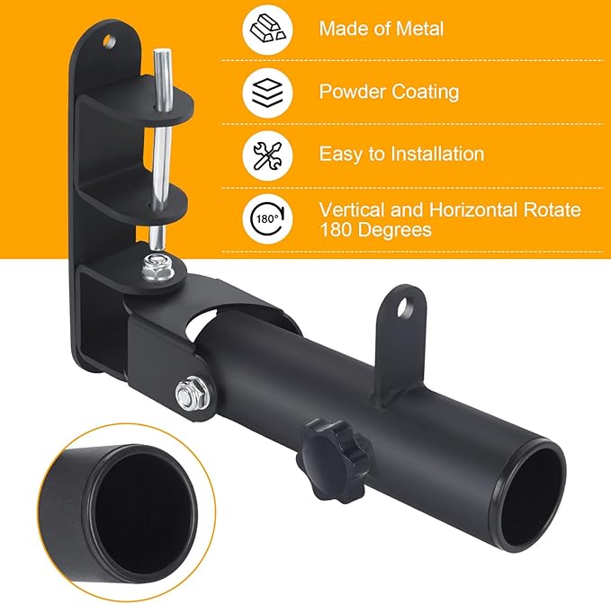 Wall Mounted Landmine Attachment for 1" Standard Bar and 2" Olympic Bars, Heavy Duty Wall Mount T Bar Row Platform for Home Gym Workouts