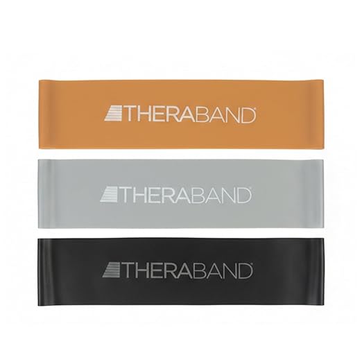 THERABAND Resistance Band Loop Set, 12" Workout Bands for Strength Training, Stretching & Physical Therapy, Set of 3 Color-Coded Exercise Bands with Varying Resistance Levels, Portable & Durable