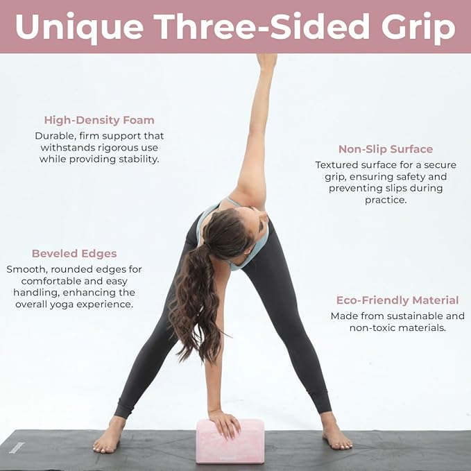 Yoga Block, 1 piece Lightweight, Arc Shape for Stable Grip, Ink Painting Design, Portable and Durable Yoga Brick for Enhanced Comfort and Support