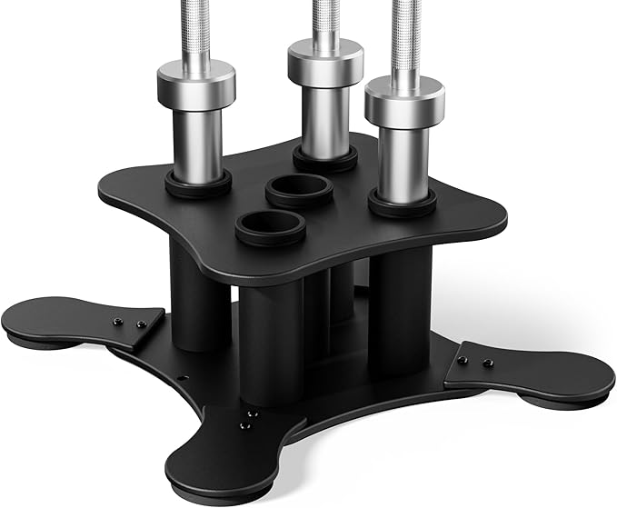 Vertical Barbell Holder for 2-Inch Olympic Bars – Bar Storage Rack for Barbells, Curl Bars, Triceps & Hex Bars