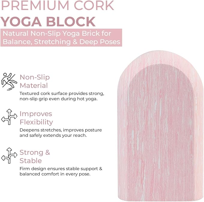 Yoga Block, 1 piece Lightweight, Arc Shape for Stable Grip, Ink Painting Design, Portable and Durable Yoga Brick for Enhanced Comfort and Support