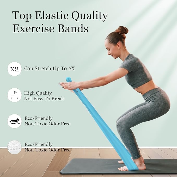 HIMESPORNER Wide Fabric Resistance Bands for Working Out, 3 Level Non-Slip Exercise Booty Bands for Women & Men Leg and Glutes with Hair Ties and Tape Measure - for Home Gym Workout, Yoga, Pilates