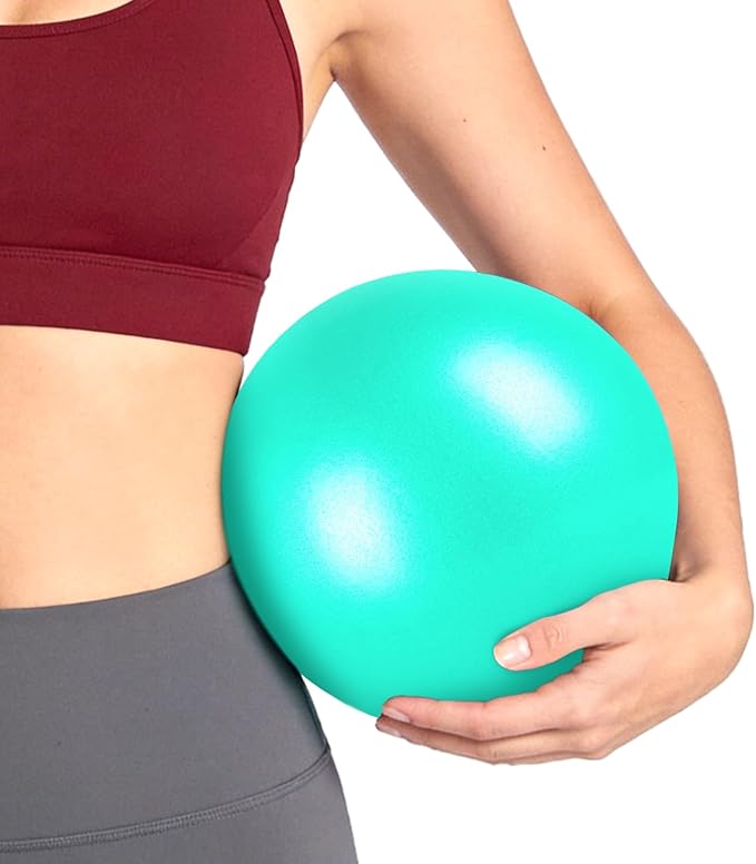 9 Inch Pilates Ball Small Exercise Ball, Workout Ball for Barre, Pilates, Yoga, Stability, Workout, Balance, Fitness at Gym Home Office