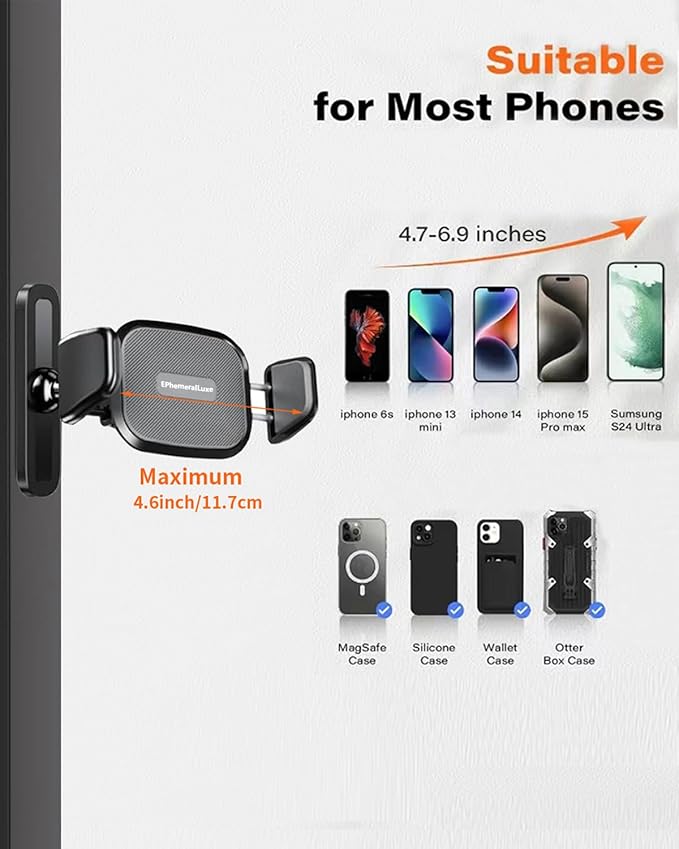 Gym Magnetic Phone Holder, 360° Adjustable Magnetic Phone Mount for Gym Attach to Metal Surface, Fitness Equipment Accessories for HIIT Timers Home Gym and Golf Cart