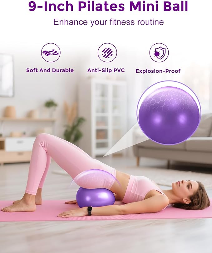 Home Pilates Essentials Kit for Women, Magic Circle Pilates Equipment Ring and Ball Set, Resistance Bands Workout Guide Video for 28 Day Pilates Challenge Starter Kit for Beginners
