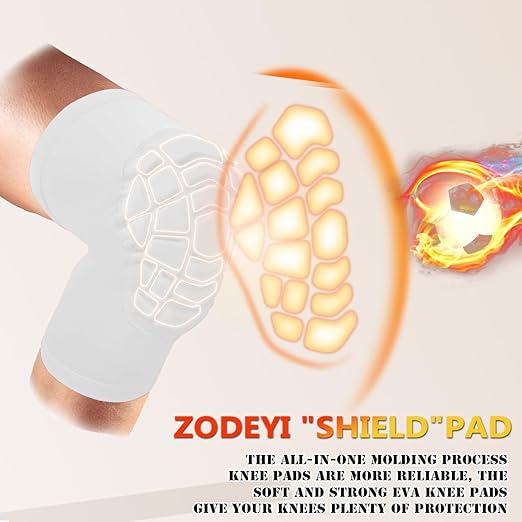 Wrestling Knee Pads Short Knee Sleeve, 2 Pcs Knee Compression Sleeve for Football, Basketball, Volleyball(White_S_2 Pcs)