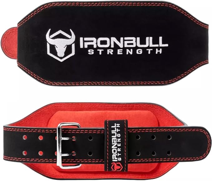 Weight Lifting Belt - 6-inch Padded Leather Weight Belt - Heavy Duty And Comfortable Back Support For Heavy Weightlifting and Fitness
