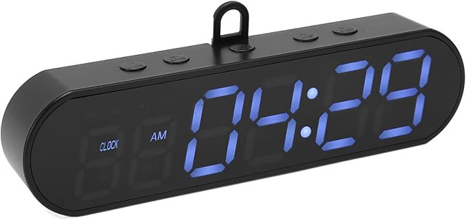 Portable Gym Timer, Interval Timer for Workout with Time Rounds, Stopwatch, Alarm Clock, Countdown, 1000mAh Large Battery Workout Clock for Tabata Fitness