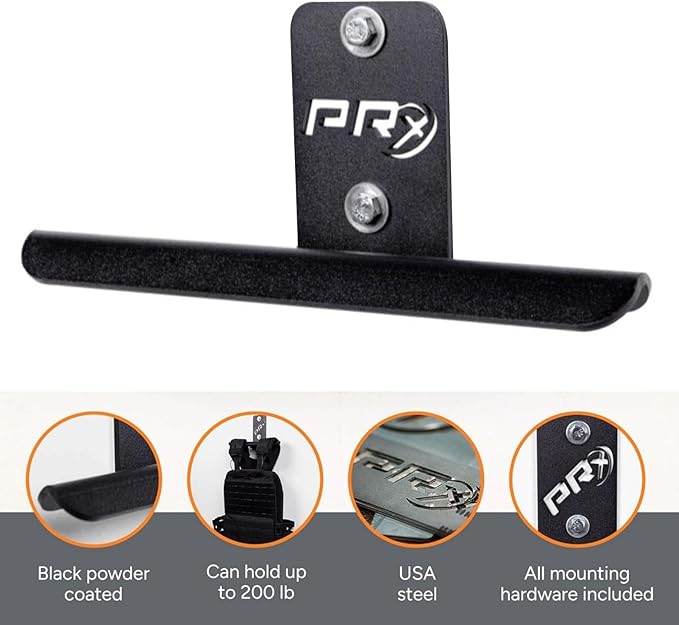 PRx Performance USA Made Wall-Mounted Heavy Duty Storage Hanger for Weight Vests,Tactical Gear, Backpacks,and Body Armor Plate Carrier Vest, Durable Steel Construction for Home Garge Gym Accessories