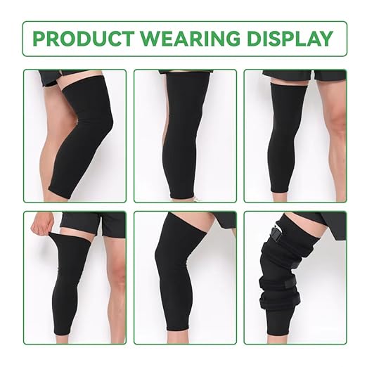 Orthomen Knee Brace Undersleeve Closed Patella Knee Compression Comfortable Knee Sleeve for Under Brace Breathable Leg Sleeves for Men & Women Protects Skin from Abrasions and Irritations (XXL)