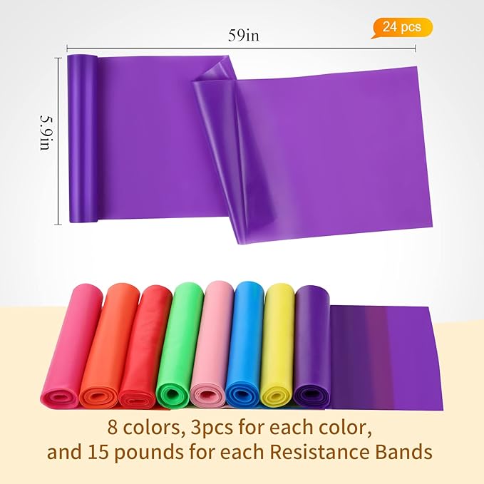 Sratte Resistance Band Bulk Elastic Exercise Workout Stretch Bands for Exercise, Portable Skin Friendly Elastic for Home Workout, Strength Training, Yoga, Pilates, Rehab
