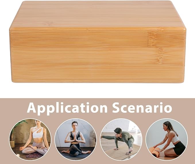 KESYOO 1PC Natural Yoga Block Lightweight Wooden Practice Aid for Home Fitness Smooth Surface for Comfortable Yoga Sessions Portable Exercise Tool Supports Flexibility and Balance
