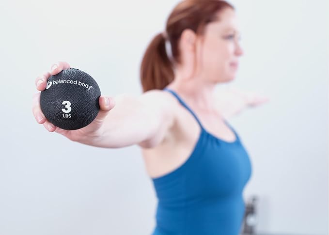 Balanced Body Weighted Pilates Ball for Home Exercise Equipment or Studio, 3 Pounds, 3 1/2-Inch Diameter, Green