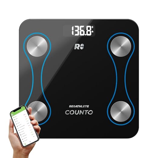 COUNTO Smart Scale- Digital Scale Measuring Body Parameters| Smart Bluetooth Body Fat Measurement Device, Body Composition Monitor with Smart App| Bathroom Scales Accurate for Bmi Muscle