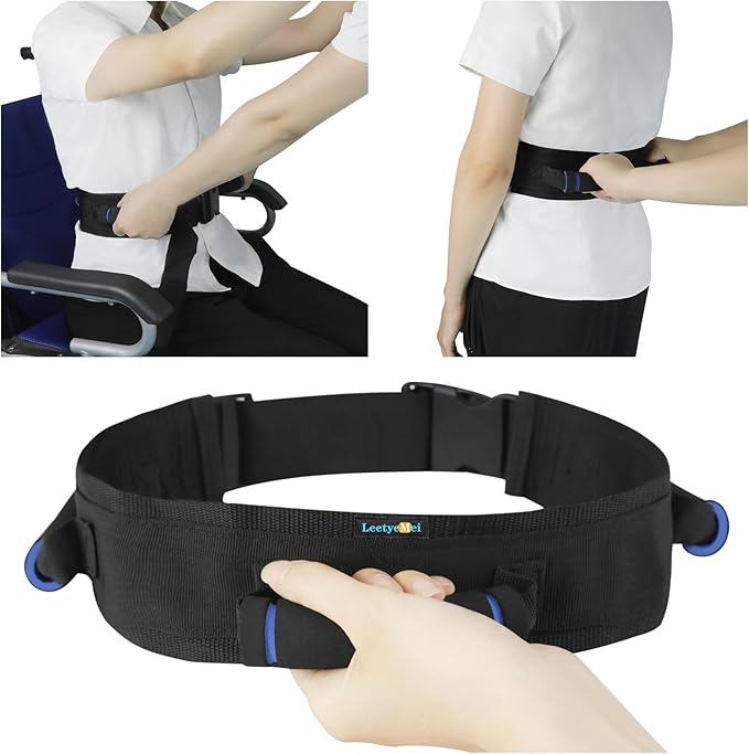 Gait Belt, Gait Belts for Seniors, Gait Belt with Handles, Gate Belts Medical for Elderly, Transfer Belt with Quick Release Buckle, Lift Belt for Physical Therapy, Safety Walking Belt for Elderly