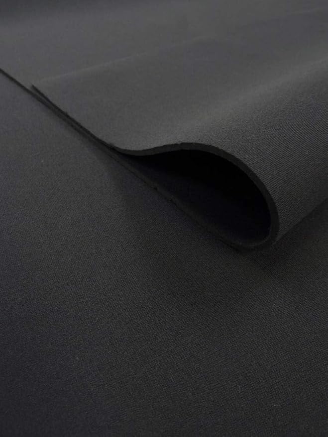 BIGZFABRIC® Neoprene Bonded Sponge Waterproof Wetsuit Fabric Black 1mm, 2mm, 3mm, 4mm, 5mm Thick Sold by The Yard(3mm)
