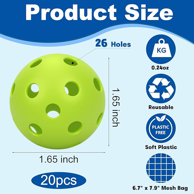 Coopay 20/40/80 Pack Mini Plastic Practice Baseballs, 1.65inch Small Soft Training Balls with Drawstring Bag for Baseball Hitting, Pitching & Batting Training, Indoor & Outdoor