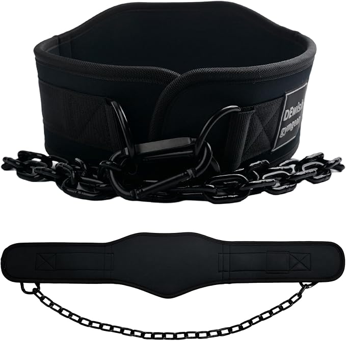 35" Heavy Duty Dip Belt with 36 IN Steel Chain for Added Weight Training, Chin Ups, Pull Ups, Tricep Dips And More