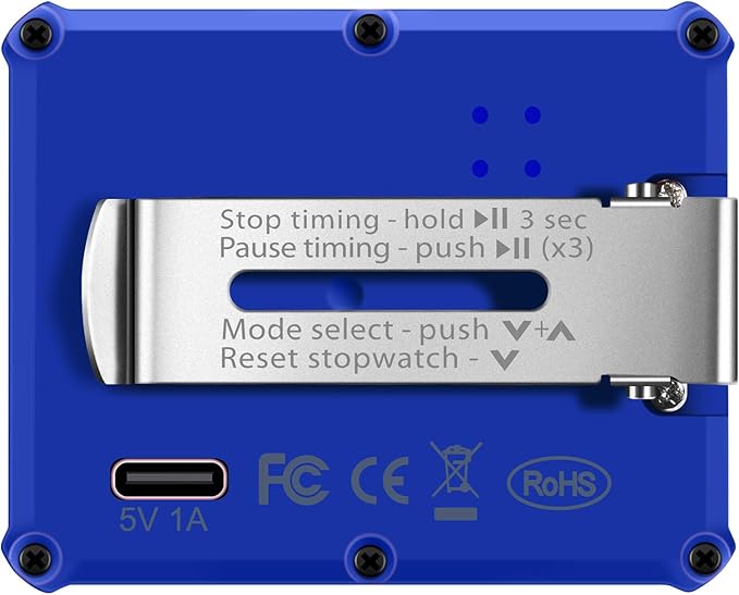 8200 Interval Timer and Stopwatch, Backlight, USB-C Charged, Clock
