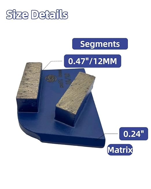 Concrete Floor Grinding Disc, Metal Bond Diamond Tooling for Concrete Preparation Thin Epoxy Remove, Compatible with Lavina Original Quick Change System Grinders, 16/20 Soft Bond, 9PCS