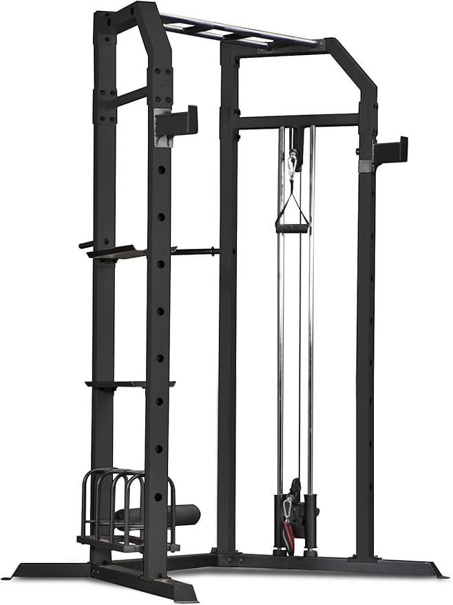 Marcy Strength Training Home Gym Cage with Pulley System for Weightlifting, Bodybuilding, Full Body Workout Equipment for Home Exercise