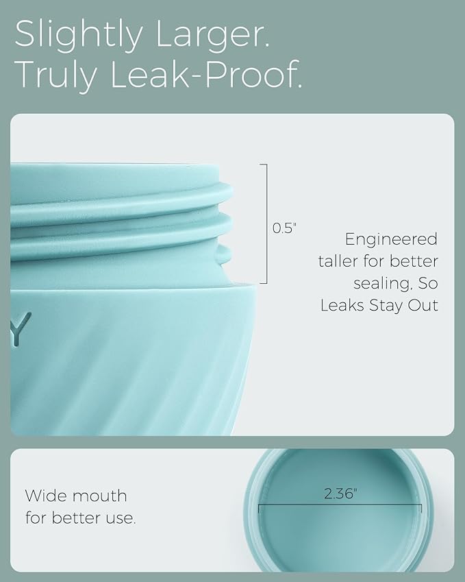 TakeToday Travel Containers for Toiletries, Leak-Proof, TSA Approved, Refillable Silicone Cylindrical Cream Jars with Lid for Cosmetic Toiletry, 3oz, 4 Pack, Grey