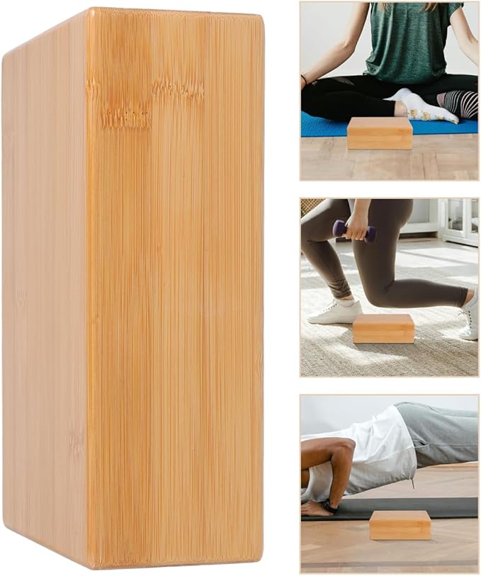 KESYOO 1PC Natural Yoga Block Lightweight Wooden Practice Aid for Home Fitness Smooth Surface for Comfortable Yoga Sessions Portable Exercise Tool Supports Flexibility and Balance