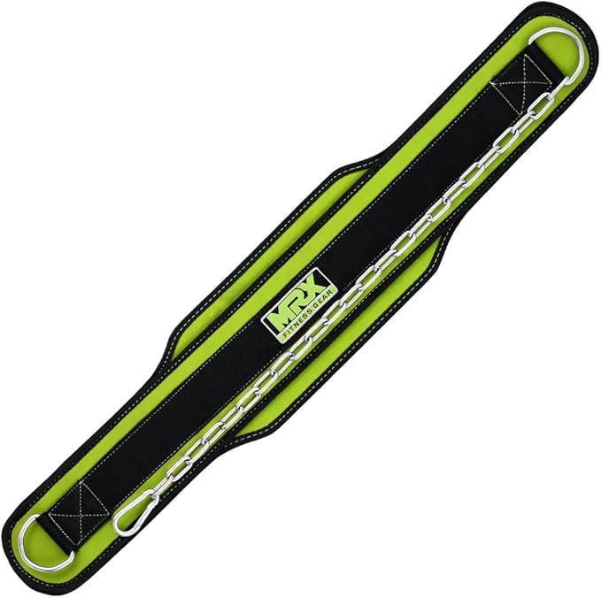 MRX Weight Lifting Belt DIPPING BELTS with Metal Chain Exercise & Fitness
