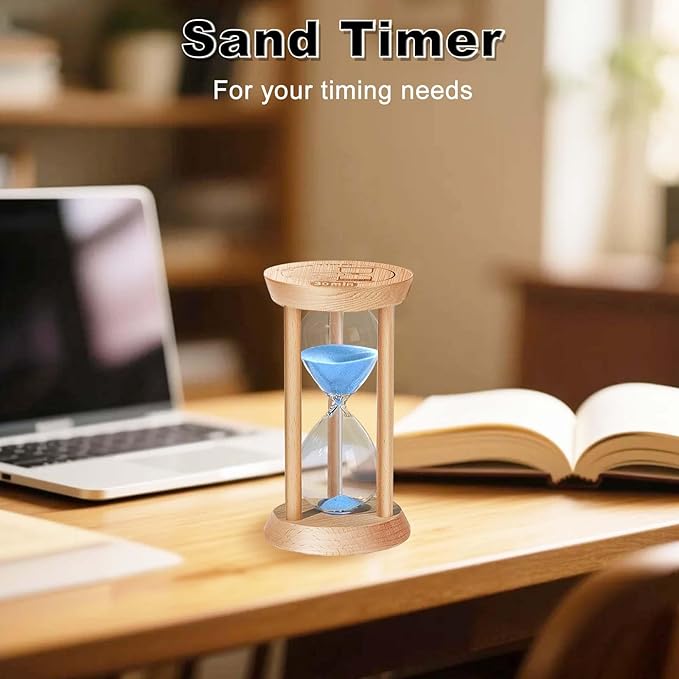 25 Minute Sand Timer, 25 Min Wooden Hourglass, Reloj De Arena, Hour Glass Sand Clock Watçh for Home, Office, Decorative, Game, Classroom
