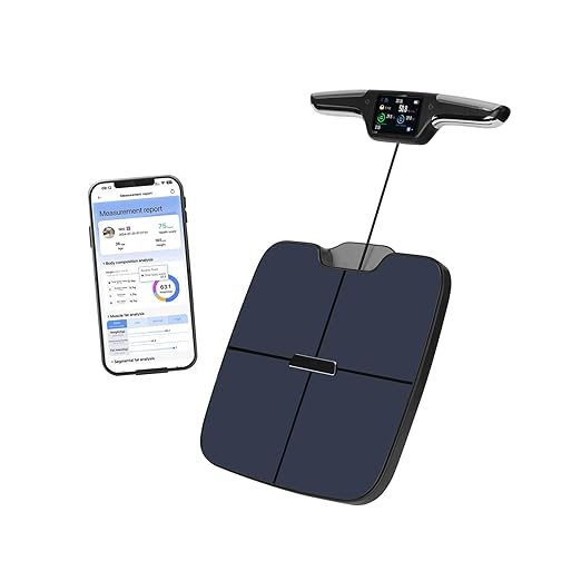 Smart Scale for Body Weight Multi-User Mobile App 8 Electrode Dual Frequency High Precision for Athletes Fitness Enthusiasts with BMI Body Fat Muscle Mass 56 Body Composition Indicators (Black)