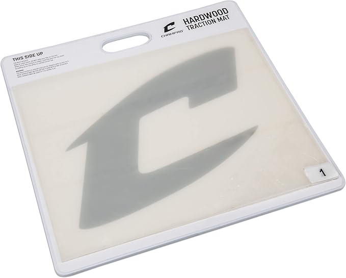 CHAMPRO Hardwood Floor Shoe Traction Mat for Basketball Court and Gym Floors, White