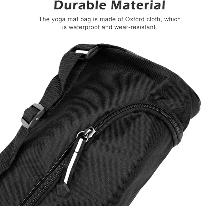 Yoga Mat Bag, Full-Zipper Yoga Mat Carrier with Adjustable Strap, Waterproof Stylish & Functional Fitness Mats Holder for Class Travel, Exercise Storage Carrier Bag for Women & Men