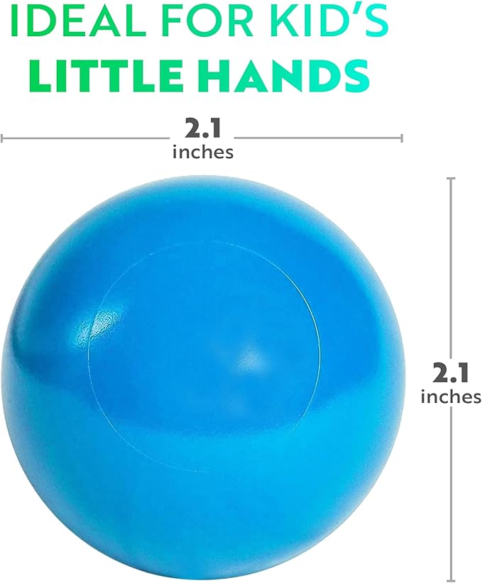 Playz Soft Plastic Mini Ball Pit Balls 50 Count - w/ 8 Vibrant Colors - Crush Proof, No Sharp Edges, Non Toxic, Phthalate & BPA Free for Baby Toddler Ball Pit, Play Tents & Tunnels Indoor & Outdoor