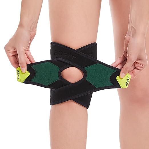 aoFIT Knee Brace for Men Women Knee Pain Meniscus Tear Arthritis Patella Dislocation Best Osteoarthritis Adjustable Compression with Memory Stabilizers for ACL MCL Breathable for Injury Recovery 4XL