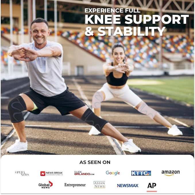 Modvel Knee Braces for Knee Pain Women & Men - 2 Pack Knee Brace for Knee Pain Set, Knee Brace Compression Sleeve, Knee Support for Knee Pain Meniscus Tear, ACL & Arthritis Pain Relief,Pink XXXL