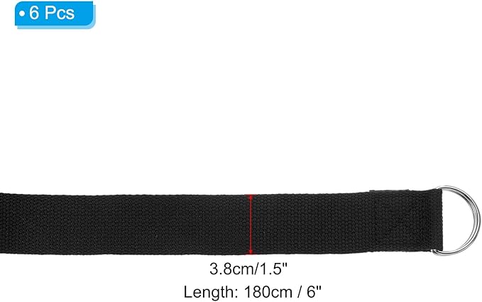 PATIKIL Yoga Strap for Stretching Cotton Yoga Belt with Adjustable Metal D-Ring Buckle Stretch Bands for Fitness Pilates