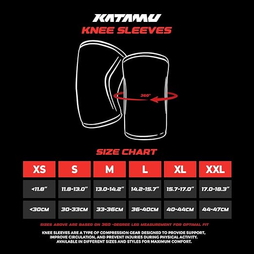 Katamu Premium Weightlifting, Powerlifting, Squats, Athletic and Fitness Knee Support Sleeve | Knee Sleeve for Men and Women | Batman, Small